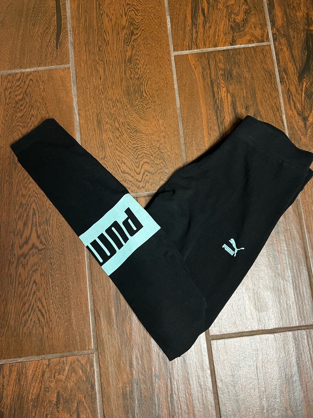Puma Balck and Blue Patch Leggings Women’s Slim Size XS
